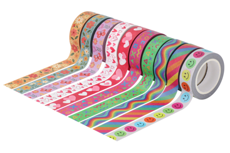 Patterned Masking Tape - 10 Rolls - 2 - Masking tape (Washi tape) - 10doigts.com - Masking tape (Washi tape) – 10doigts.fr