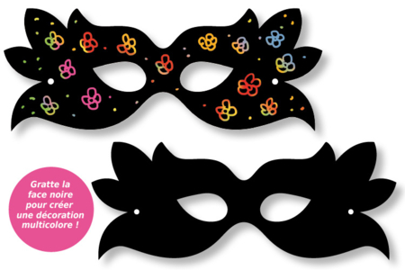 Máscaras rascables - Actividades manuales Carnaval, Martes de Carnaval – 10doigts.fr