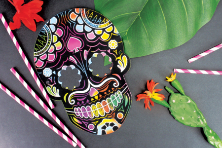 Calaveras Scratch Masks - 4 Pieces - 2 - Creative Masks for Kids - 10doigts.com - Creative Masks for Kids – 10doigts.fr