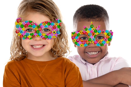 Stamping Carnival Masks - 2 - Carnival, Mardi Gras Crafts - 10doigts.com - Carnival, Mardi Gras Crafts – 10doigts.fr