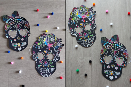 Calaveras Scratch Masks - 4 Pieces - 11 - Creative Masks for Kids - 10doigts.com - Creative Masks for Kids – 10doigts.fr