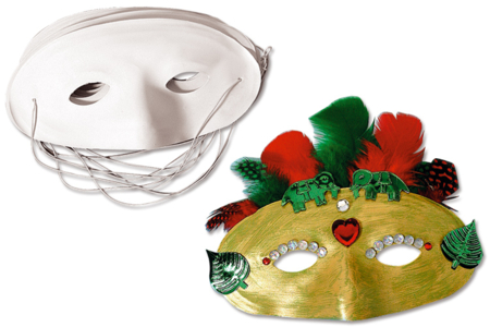 Lobos blancos a decorar - 5 unidads - Máscaras creativas para niños – 10doigts.fr