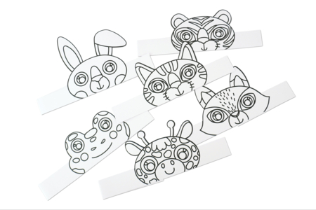 Animal Crowns to Color - 6 Animals - 7 - Crowns and Hats for Carnival: Creative Activities for Children - 10doigts.com - Crowns and Hats for Carnival: Creative Activities for Children – 10doigts.fr