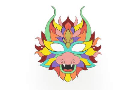 Coloring Masks Dragons - 4 Designs - 6 - Creative Masks for Kids - 10doigts.com - Creative Masks for Kids – 10doigts.fr