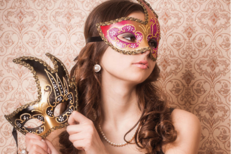 máscara veneciana negra - Máscaras carnaval – 10doigts.fr