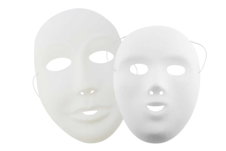 Máscaras blancas para decorar - Tamaños a elegir - Máscaras creativas para niños – 10doigts.fr