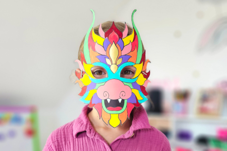 Coloring Masks Dragons - 4 Designs - 3 - Creative Masks for Kids - 10doigts.com - Creative Masks for Kids – 10doigts.fr