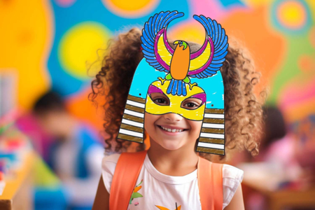 Máscaras Egipcias carnaval - 4 unidads - Máscaras para colorear – 10doigts.fr