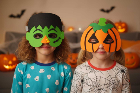 Halloween Masks Kit: Pumpkin and Monster - 2 - Halloween Craft Kits - 10doigts.com - Halloween Craft Kits – 10doigts.fr