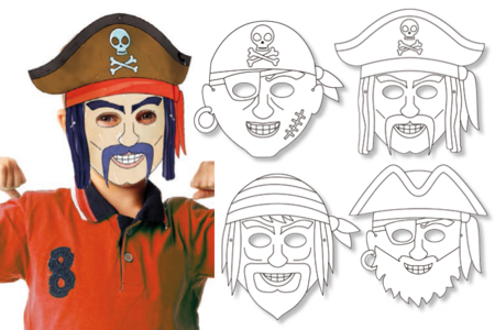 Máscaras piratas - Máscaras creativas para niños – 10doigts.fr