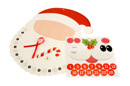 material Calendario de Adviento Papá Noel en cartón resistente - Calendarios de Adviento – 10doigts.fr