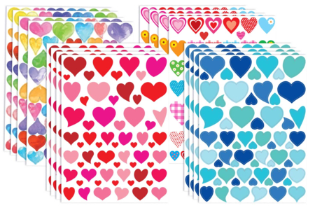 Mega Heart Sticker Set - 2 - Heart Stickers - 10doigts.com - Heart Stickers – 10doigts.fr