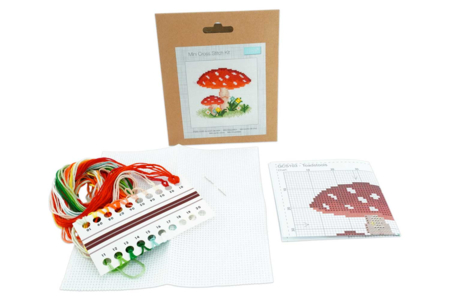 mini kit punto de cruz champiñón - Kits Mercería – 10doigts.fr