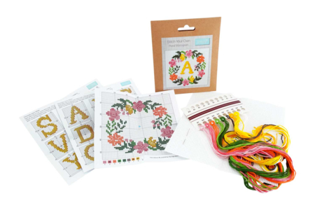 Cross Stitch Kit: Personalized Monogram - 3 - Sewing Kits - 10doigts.com - Sewing Kits – 10doigts.fr