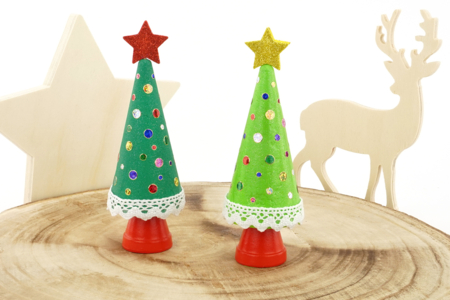 Mini Christmas Trees - 1 - Christmas Crafts - 10doigts.com - Christmas Crafts – 10doigts.fr
