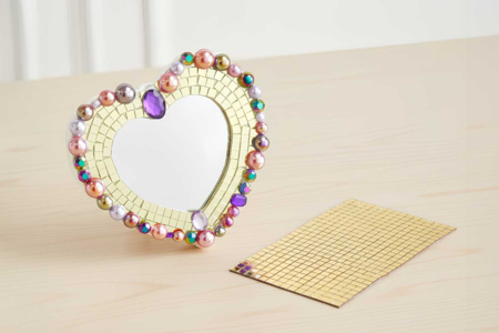 espejo con mosaico y strass - Espejos para decorar – 10doigts.fr
