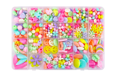 Plastic Bead Set - 350 Beads - 1 - Plastic Beads - 10doigts.com - Plastic Beads – 10doigts.fr