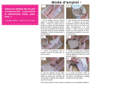 Molding Alginate - 1.5 kg - 3 - Imprints - Molding and Casting - 10doigts.com - Imprints - Molding and Casting – 10doigts.fr