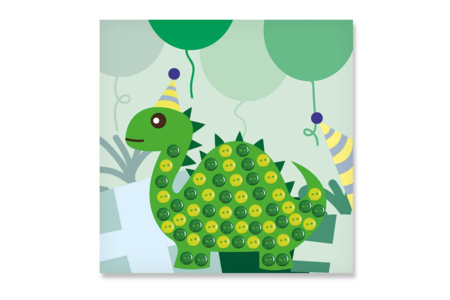 Button Dinosaur Craft Kit - 1 - Creative Sticker Kits - 10doigts.com - Creative Sticker Kits – 10doigts.fr