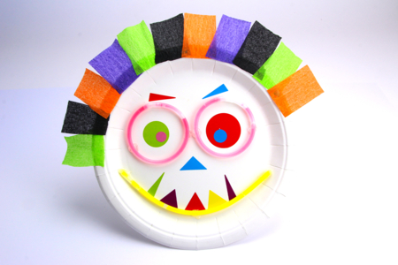 monstruo plato de cartón actividad halloween niños - Actividades manuales Halloween – 10doigts.fr