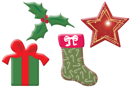 Decorated Wooden Christmas Shapes - 8 Pieces - 1 - Painted Wooden Decor - 10doigts.com - Painted Wooden Decor – 10doigts.fr