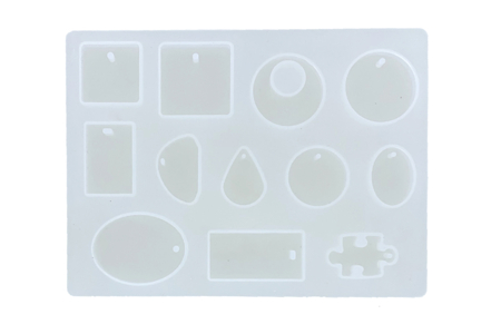 Silicone Mould for Pendants - 12 Shapes - 1 - Molds for plaster, soap, concrete ... - 10doigts.com - Molds for plaster, soap, concrete ... – 10doigts.fr