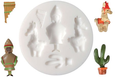 Molde de silicona para fimo llama - 10doigts.fr