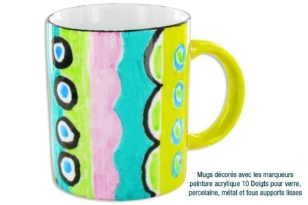 White Porcelain Mug - 7 - Mother's Day Crafts - 10doigts.com - Mother's Day Crafts – 10doigts.fr