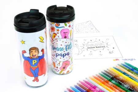 Thermal Mug with Lid - Transparent Plastic – 10doigts.fr