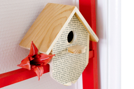 nido de papel periódico - Nidos, comederos de madera – 10doigts.fr