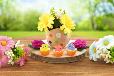 Mini Chickens in Resin - 6 Pieces - Easter Decorative Accessories – 10doigts.fr