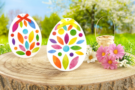 huevo de Pascua gommettes niños - Actividades manuales DIY Pascua – 10doigts.fr