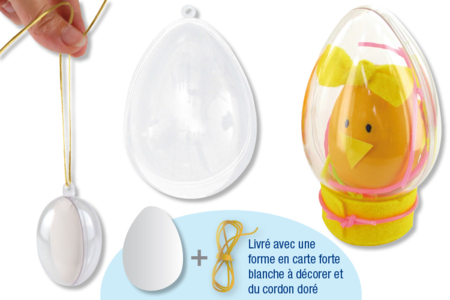 Transparent Plastic Egg - 2 - Transparent Plastic - 10doigts.com - Transparent Plastic – 10doigts.fr