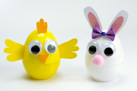 Easter Surprise Eggs: Chick and Bunny - 2 - DIY Easter Crafts - 10doigts.com - DIY Easter Crafts – 10doigts.fr