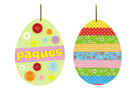 White Cardboard Eggs for Hanging - 6 pcs - 7 - Easter Decor Supports - 10doigts.com - Easter Decor Supports – 10doigts.fr