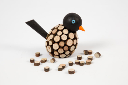 pájaro rodajas de madera - Decors naturaleza – 10doigts.fr
