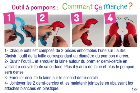 Tools for Making Pom Poms - 4 Pieces - 9 - Knitting Needles and Knitting Supplies - 10doigts.com - Pom-Pom Makers & French Knitting Tools – 10doigts.fr