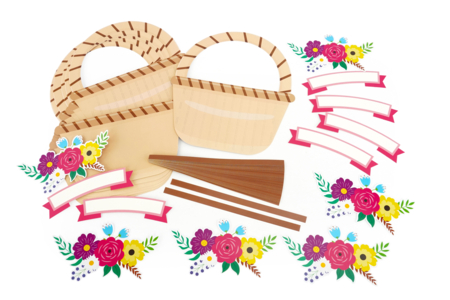 Flower Weaving Basket Kit - 6 Baskets - 3 - Parent's Day Kits - 10doigts.com - Parent's Day Kits – 10doigts.fr