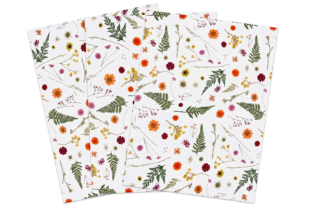 Papier Décopatch fleurs séchées - 3 feuilles N°851 - Papel DECOPATCH – 10doigts.fr