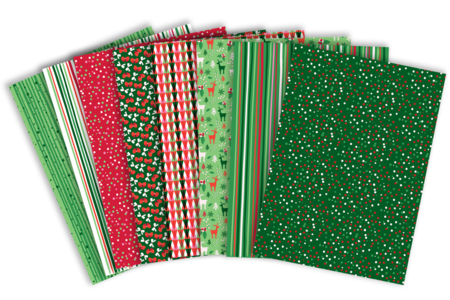 Glossy Paper with Christmas Patterns - 96 Sheets - 6 - Christmas Theme - 10doigts.com - Christmas Theme – 10doigts.fr