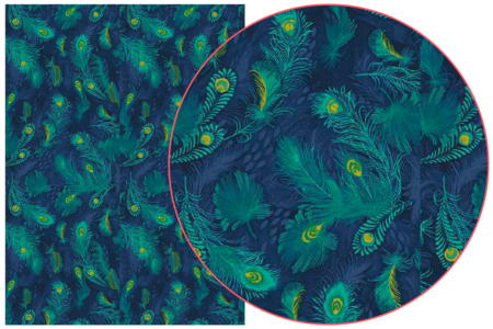 plumas de papel pavo real - Papel DECOPATCH – 10doigts.fr