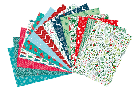 Christmas-Themed Paper, A4 Size - 14 Sheets - 1 - Seasonal Papers - 10doigts.com - Seasonal Papers – 10doigts.fr