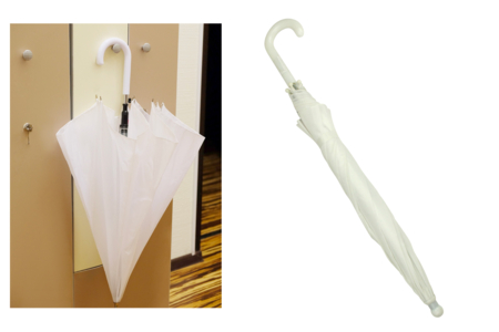 White Decoratable Umbrella - Child Size - 2 - Opaque Plastic - 10doigts.com - Opaque Plastic – 10doigts.fr