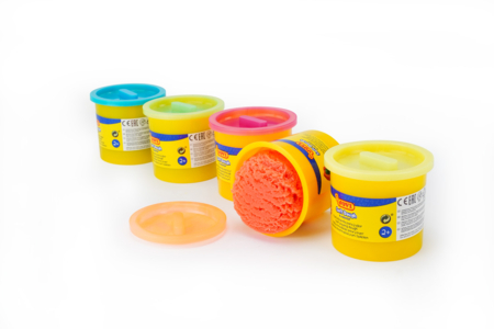 Fluorescent Modeling Clay (from 2 years) - 5 pots of 110 g - 3 - Baby modeling dough - 10doigts.com - Baby modeling dough – 10doigts.fr