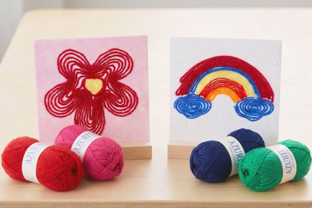 peinture avec de la laine - Actividades manuales Primavera – 10doigts.fr