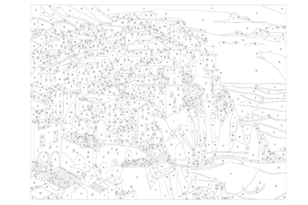 Paint by Numbers "Cinque Terre" - 30 x 40 cm - 2 - Paint by Numbers - 10doigts.com - Paint by Numbers – 10doigts.fr