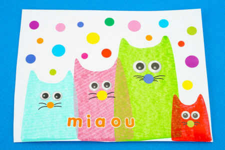 Raclette Painting: Cute Kittens - 1 - Animal Crafts: Our Creative Ideas for Children - 10doigts.com - Animal Crafts: Our Creative Ideas for Children – 10doigts.fr