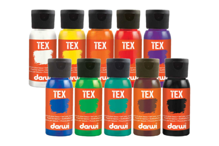 DARWI Fabric Paint, 50 ml - 10 Colors - 1 - Fabric Paint - 10doigts.com - Fabric Paint – 10doigts.fr