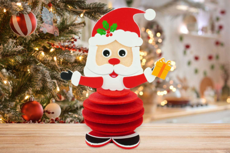 Pere Noel de fieltro - 6 pere-noel - Kits creativos de Navidad para los niños – 10doigts.fr