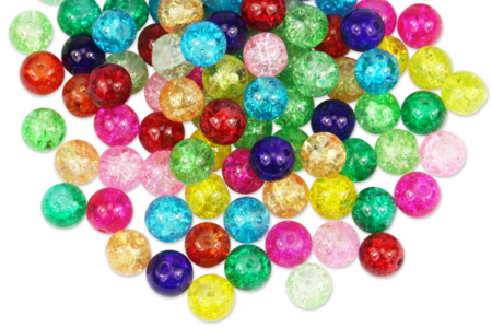 Cracked Glass Beads - 250 Beads - 1 - Glass Beads - 10doigts.com - Glass Beads – 10doigts.fr